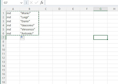 lista de excel