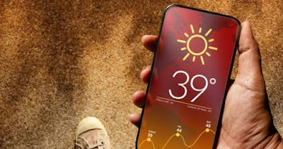 Verano de teléfono sobrecalentado