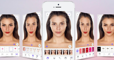 Aplicación de maquillaje y maquillaje.