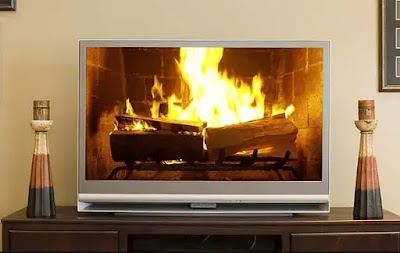 chimenea virtual en casa chimenea en la televisión