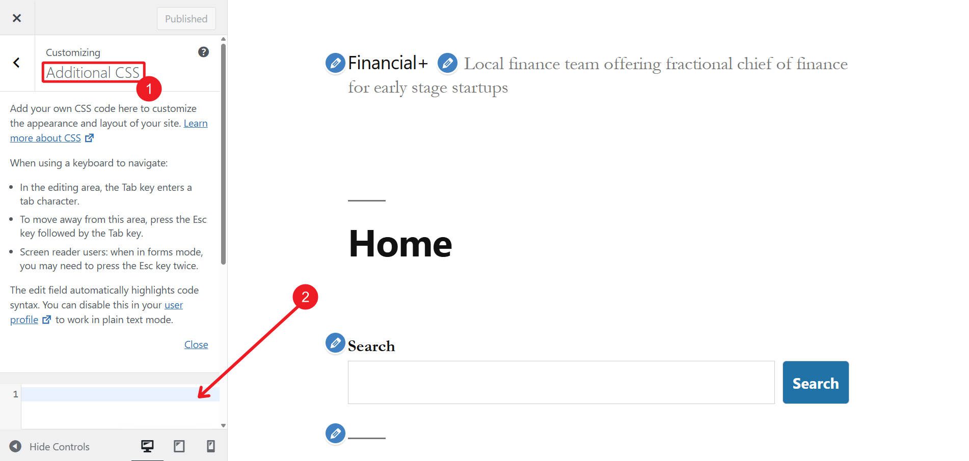 Agregar CSS no estándar en el sastre de los temas sobre temas clásicos