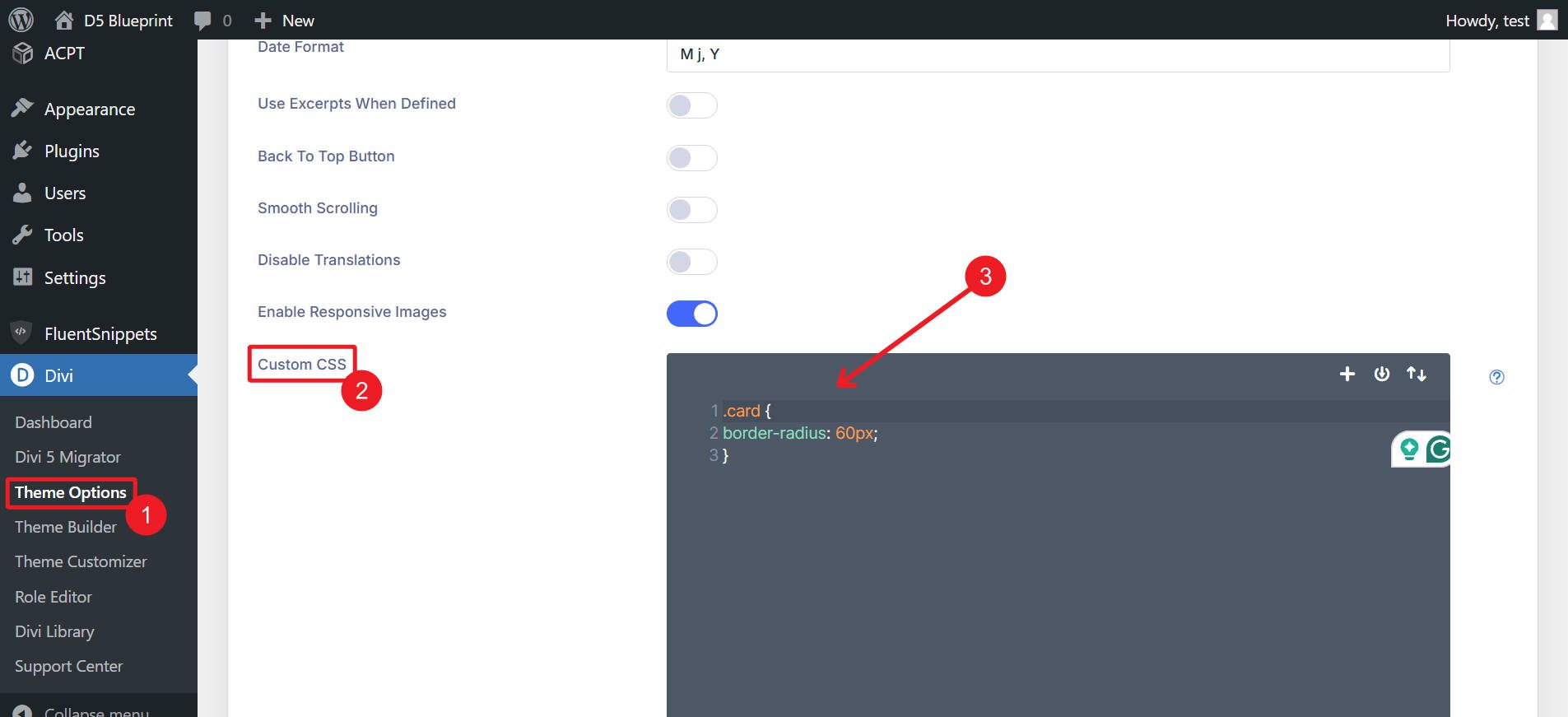 Agregue CSS no estándar al CSS CSS en Divi