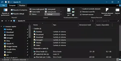 Carpetas de opciones de Windows 10