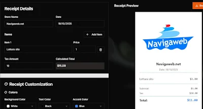 Recibo falso navigaweb