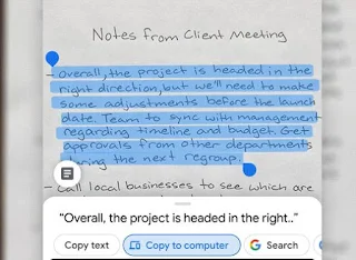 Copias de Google Lens a la PC